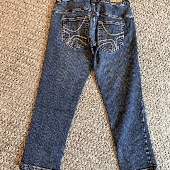 JEANS - sz 1 Vintage TOMMY JEANS Hilfiger capri stretch embroidered juniors - Picture 5 of 11